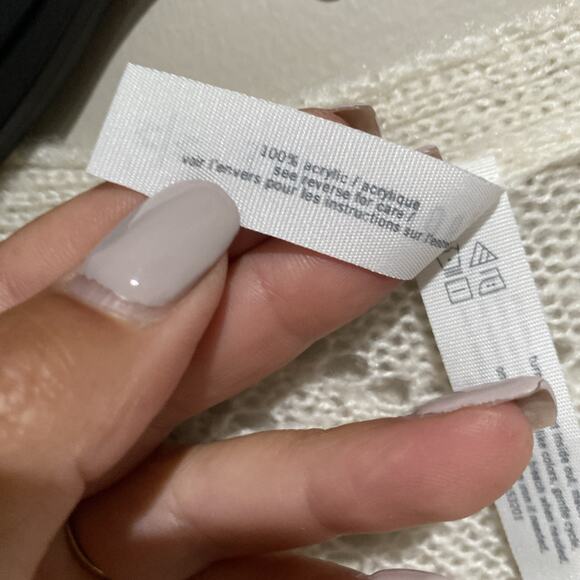 Aeropostale Cream Lightweight Cardigan Open Front Womens Open Knit Sz Med - Picture 6 of 6